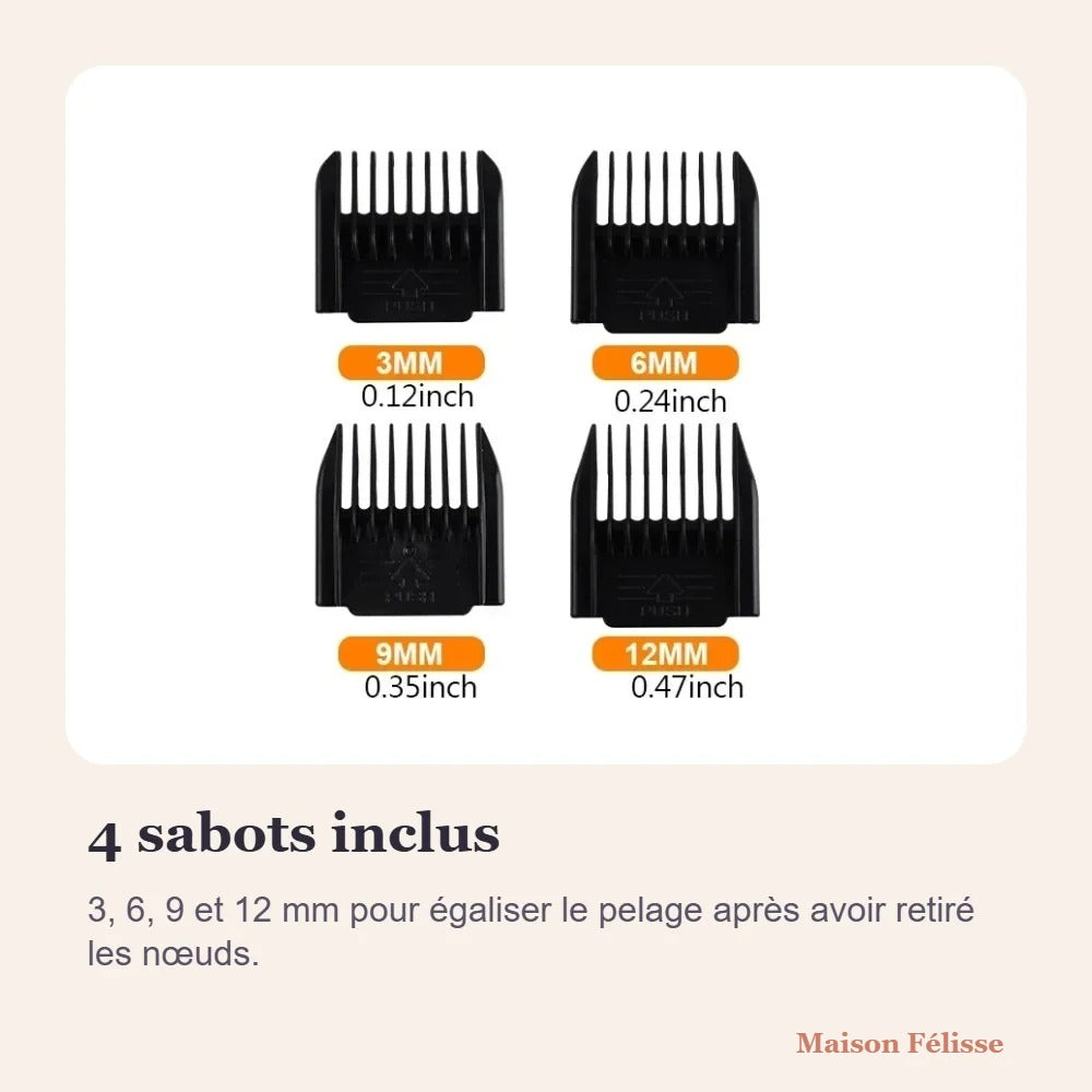 Tondeuse anti-nœuds Maison Félisse — pour chats à poils longs